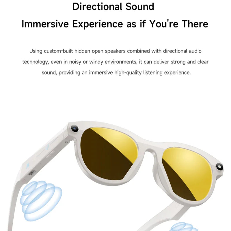 2026 New 500W Pixel Smart Glasses AI Cam Recognition Photography Video Record Bluetooth Call Music Playback Voice Wake Up New