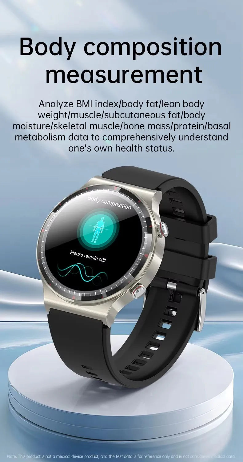 G08 Pro Men Amoled Smart WatchMedical Grade ECG Health Monitoring Heart Rate Blood Pressure Fitness Sport Smartwatch