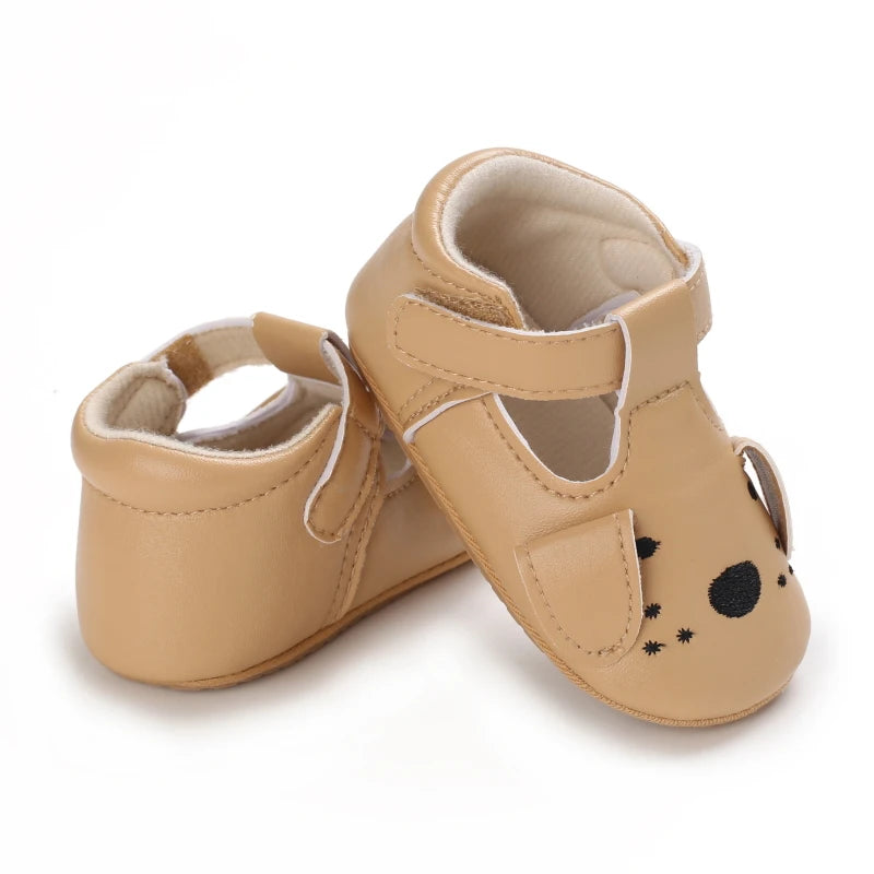 Spring and Autumn Baby Boys and Girls Cute Animal Print Casual Sports Shoes with Rubber Sole Lightweight Walking Shoes