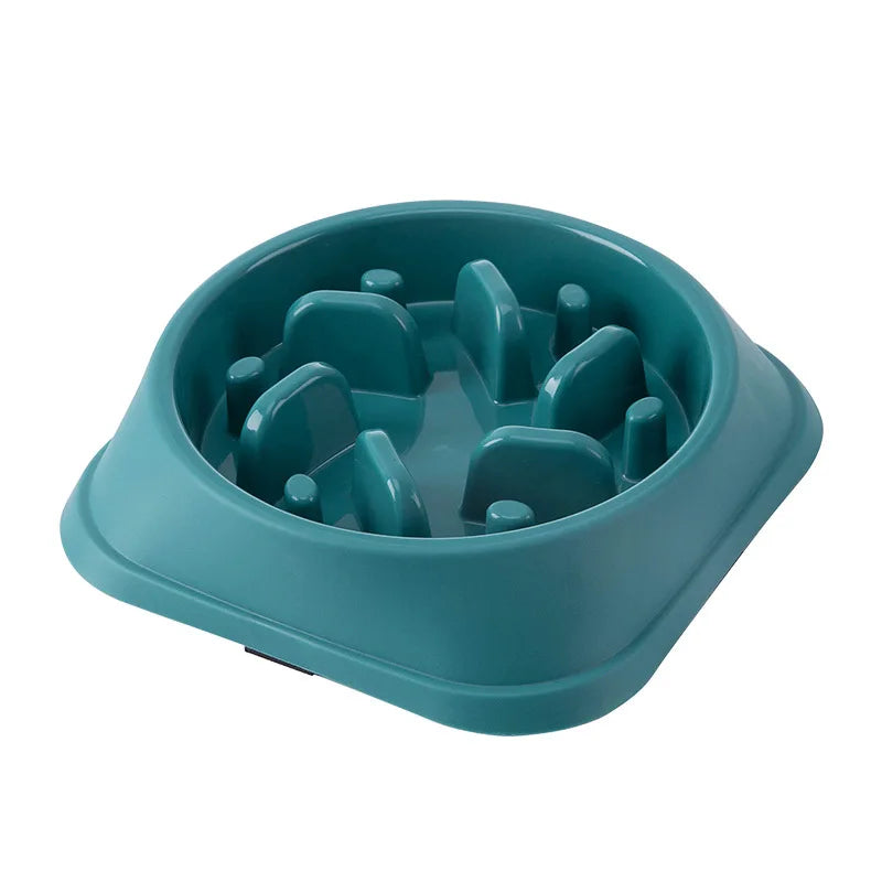 I YAN pet slow food bowl for cats and dogs, round, anti-choking, non-slip, thickened, in multiple colors and shapes