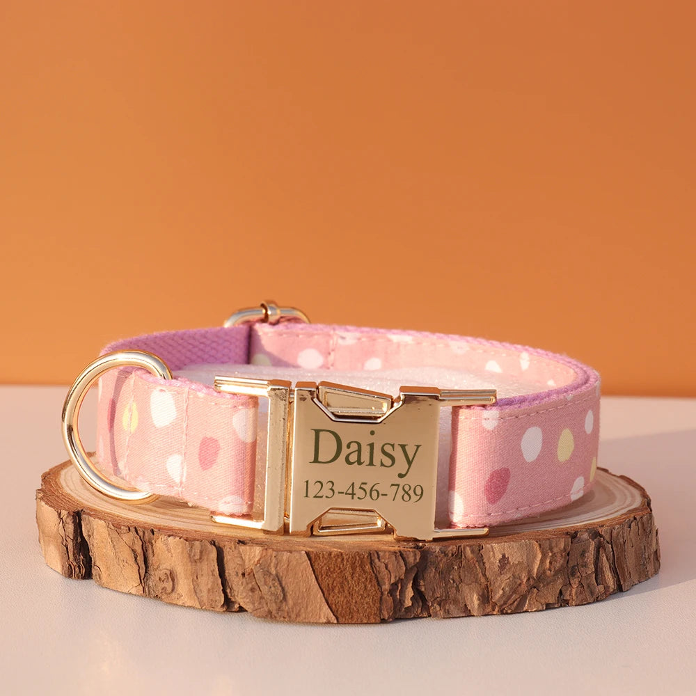 Personalized Dog Collar Customized ID Name Tel Engraving for Small Medium Large Dogs Walking Chihuahua Accesorios