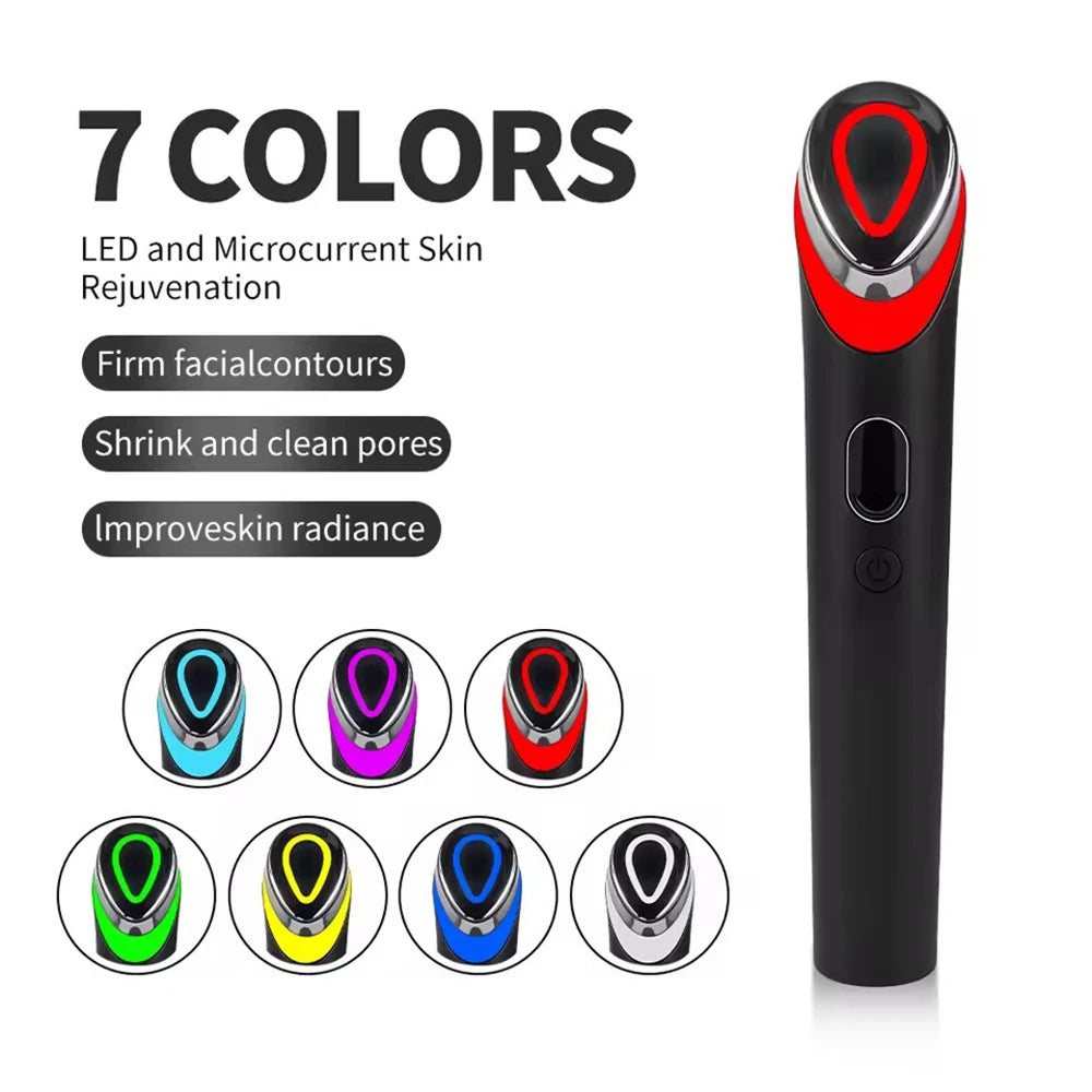 NEW 7 Colors Booster Pro LED Facial Light Therapy, Eye Beauty Wand, Red Light Eye Massager, Skincare and Blue Rejuvenation Tool