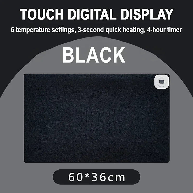 Intelligent Electric Heating Mouse Pad Winter Hand Warmer Computer Desk Heated Mat Office Desk Warming Pad Keyboard Table Mat