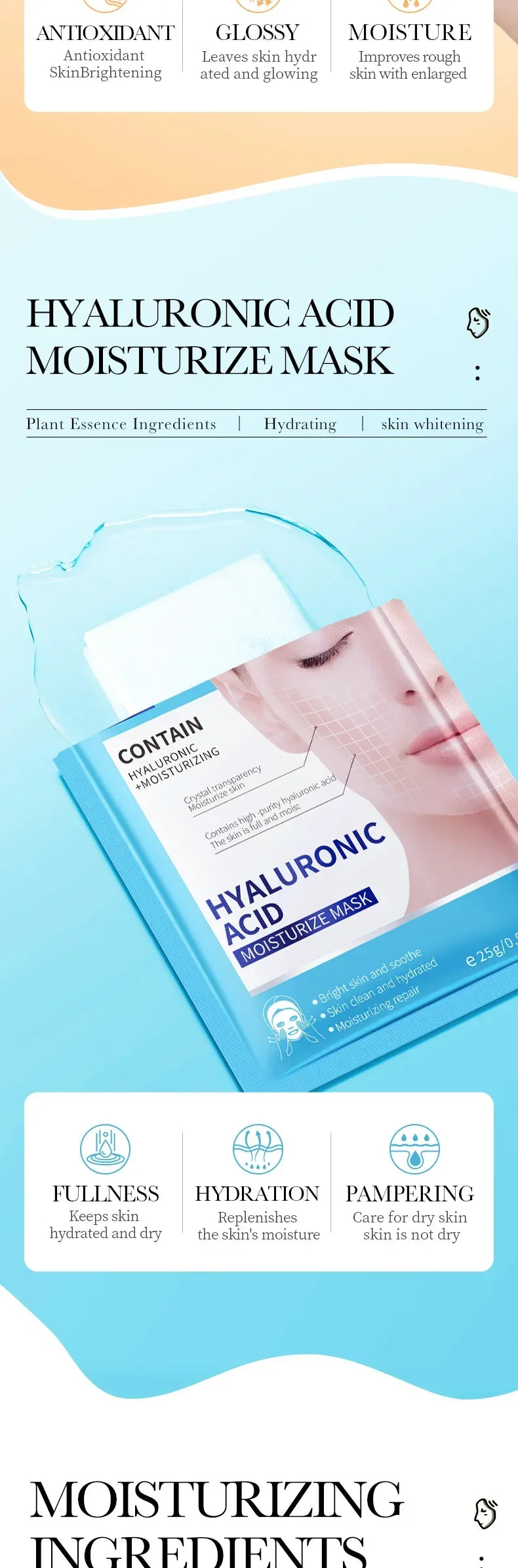 15pcs BIOAQUA Retinol Collagen Anti Wrinkle Facial Masks Moisturizing Anti-aging whitening Face Mask Facial Skin Care Products