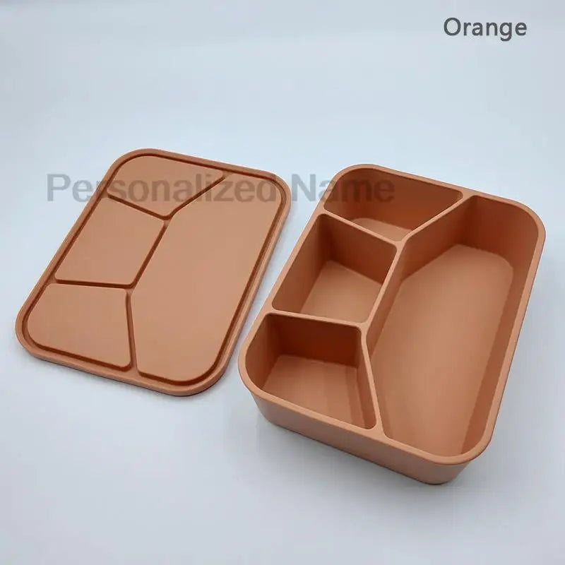 Silicone Bento Lunch Box | 4-Compartment Leakproof Food Container for Kids & Adults - I YAN