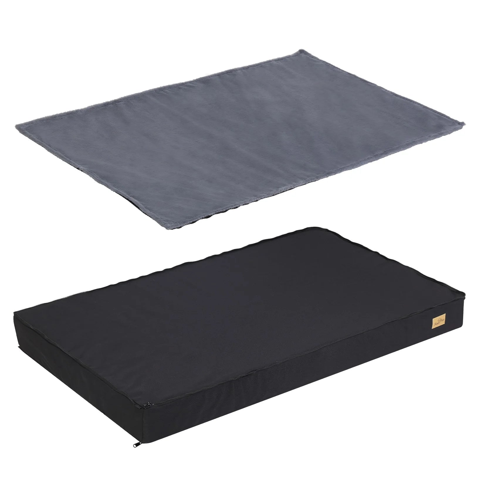I YAN jumbo dog bed with memory foam base, washable waterproof cover, suited for large pets, featuring plush orthopedic cushioning