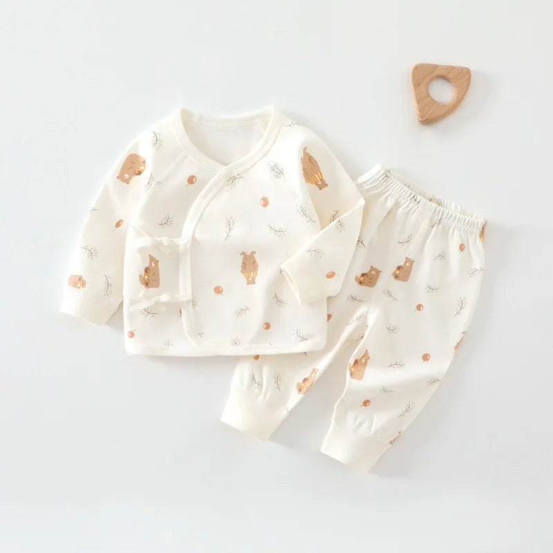 Baby Cartoon Cotton 2-Piece Set | Long Sleeve Top & Pants Newborn 0-6M - I YAN