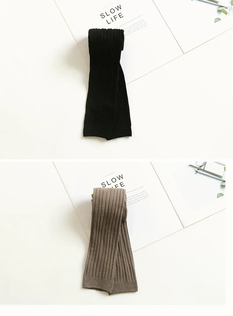 Spring Autumn Baby Boys Girls Pants Newborn Girl Leggings Tights Cotton Stretch Kids Children Knitting Trousers For 0 to 6Years