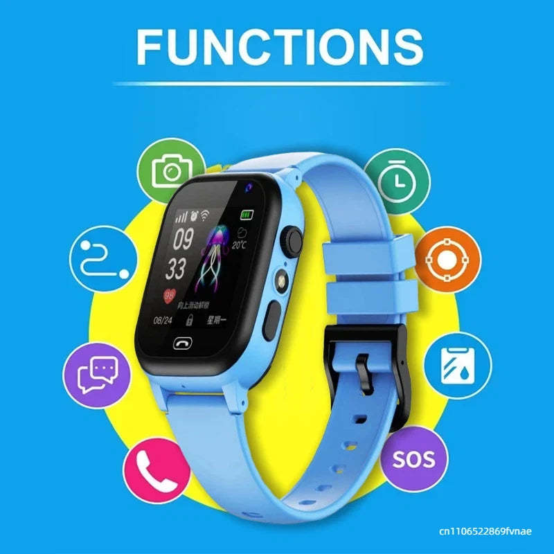 Kids Smart Watch 5G Multifunctional Waterproof IP57 SOS GPS Camera Call Sim Card Child Gifts Sport Watches Tracker 2026
