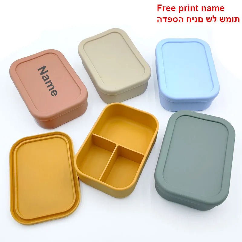 Silicone Bento Lunch Box 3 Compartments – Leakproof BPA Free Kids Food Container - I YAN