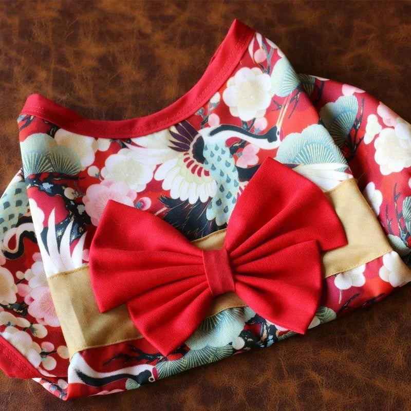 Festival Formal Pet Dog National Costume for Small Medium Dogs Japanese Style Puppy Cat Clothes French Bulldog Shiba Inu Kimono
