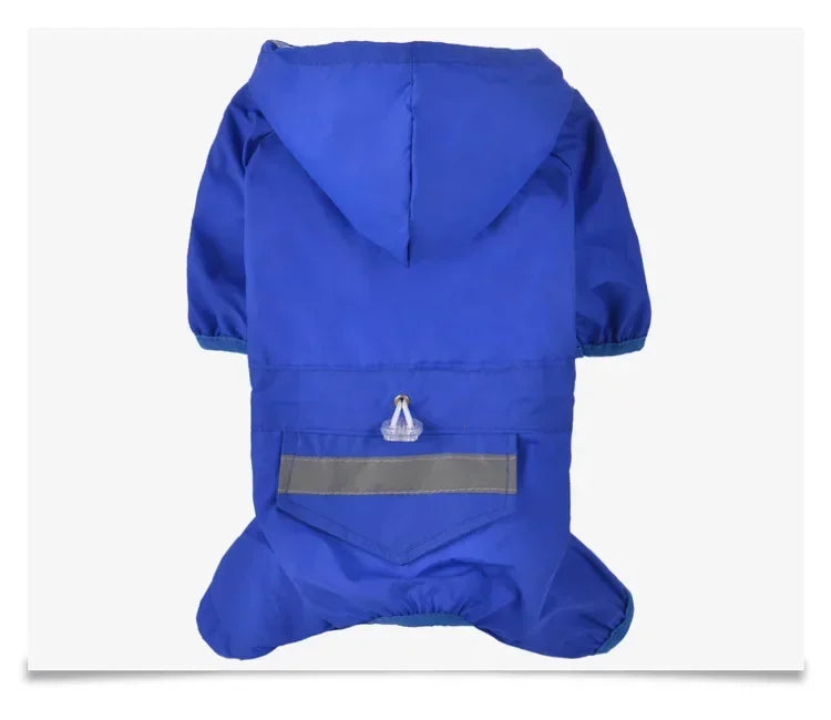 Pet Dog Raincoat Outdoor Puppy Pet Rainwear Reflective Hooded Waterproof Jacket Clothes for Dogs Cats Apparel Clothes Supplies
