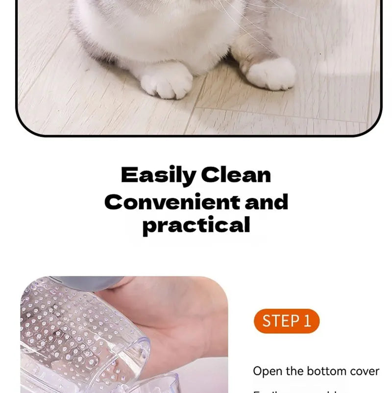 I YAN portable pet hair vacuum cleaner with electric massage brush for cats and dogs, dual-purpose grooming and cleaning device