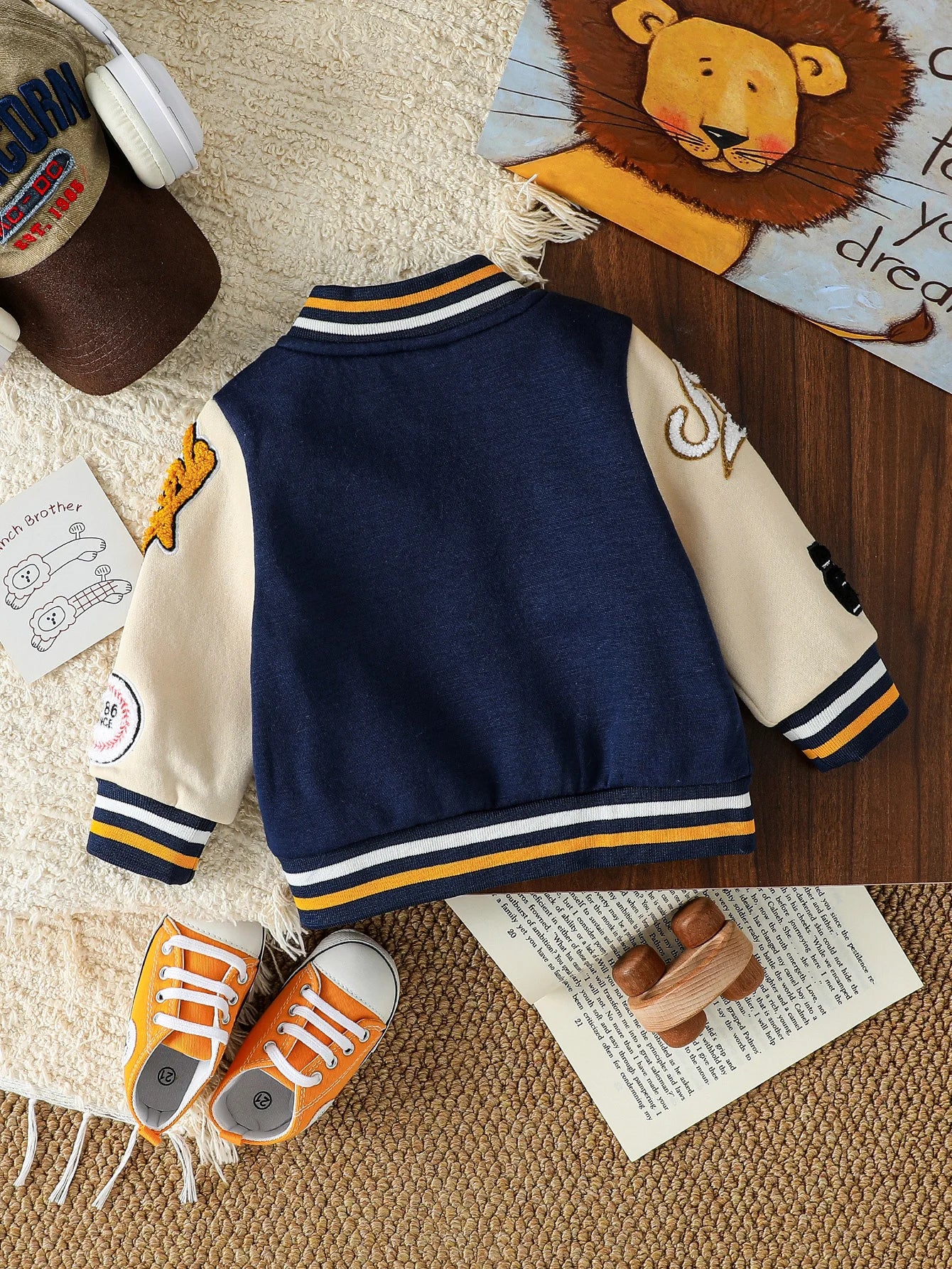 Baseball Fashion Jackets Baby Boys Embroidered Cardigan Autumn Spring Casual Outwears Trends Sweatshirt Coats For 1-3Y
