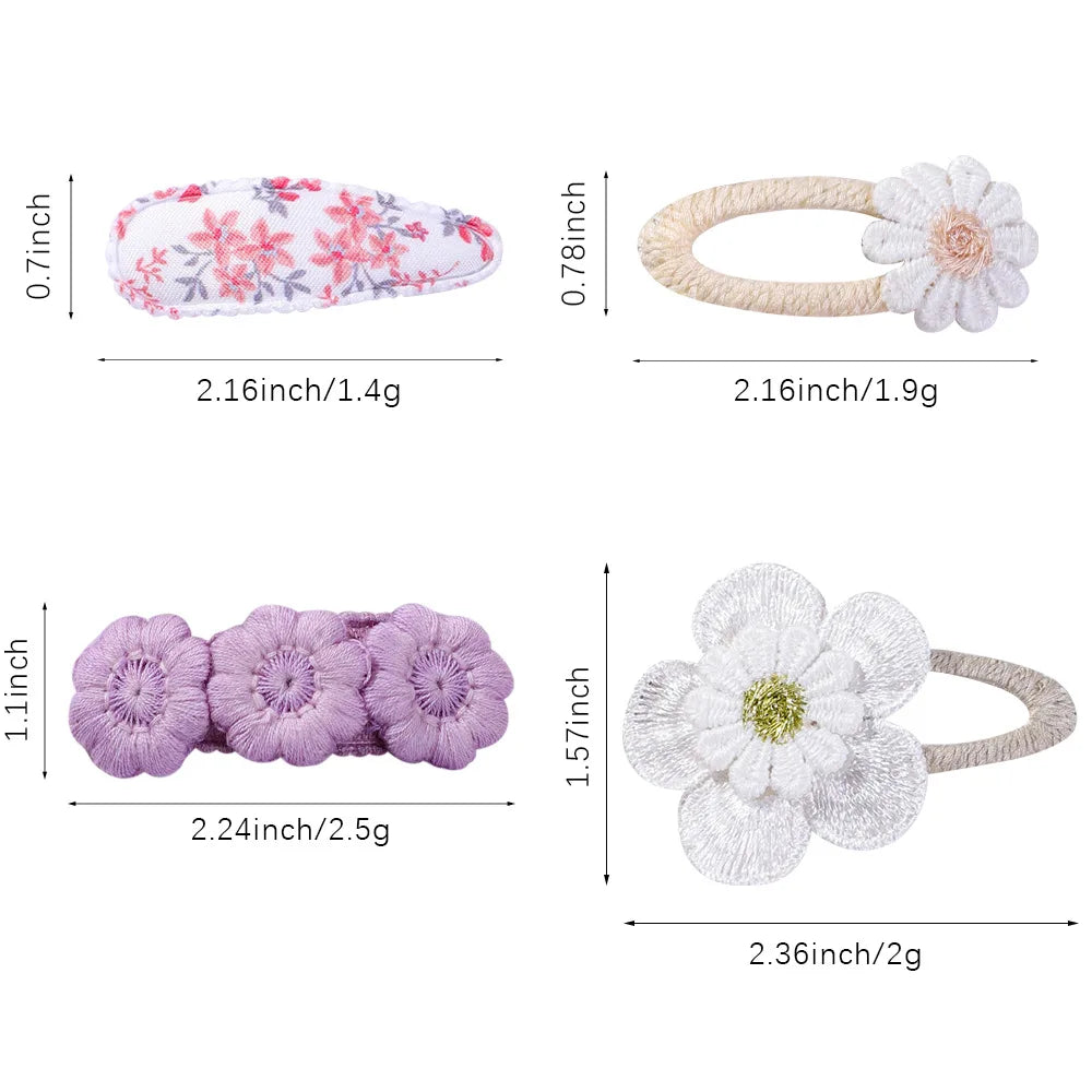 2025 Cute Flower Hairpins Set Children Baby Girls Kids Hair Clips Pin Barrettes Accessories Hairclip Headwear Headdress Ornament