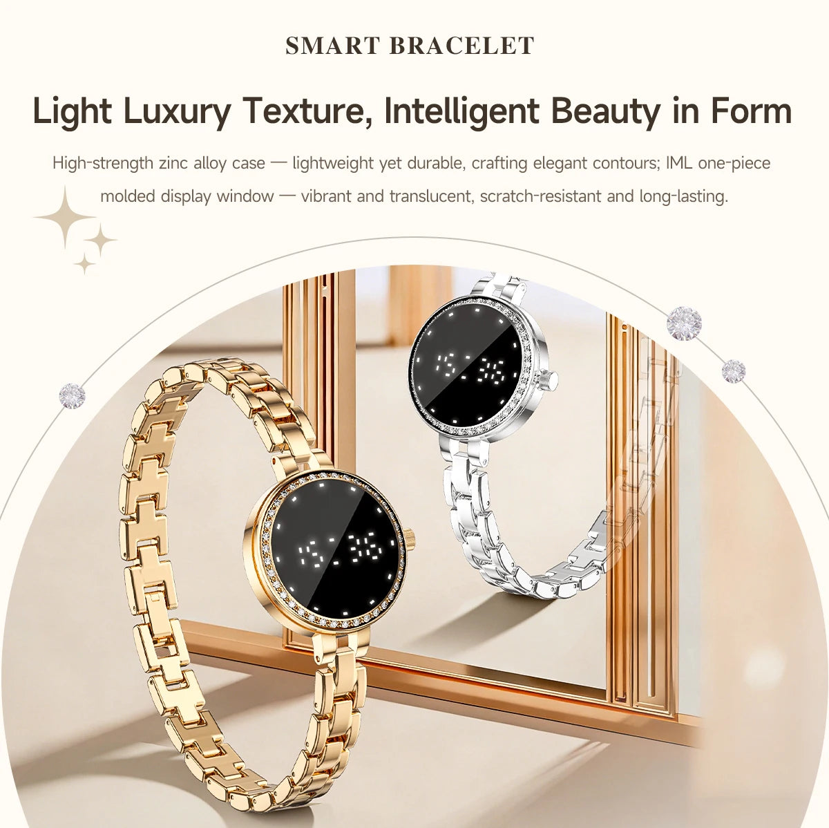 Fashionable Ladies Smart Watch Health Monitoring Female Wristwatch Outdoor Sports Fitness Tracker Bracelet Women L6 Smartwatch