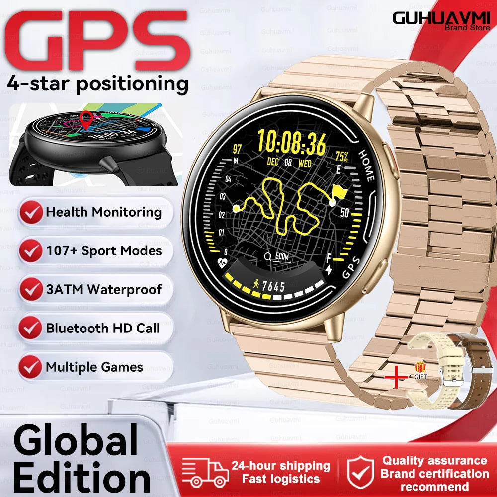 Elegant Women Smartwatch 2026 New 1.39'' AMOLED Screen Bluetooth Call Heart Rate Women's Health IP68 Waterproof Fashion Watches