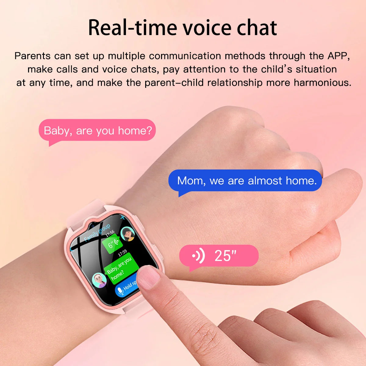 Blackview Z30 kids smart watch with GPS, WiFi, and 4G video call features, showing the black smartwatch with colorful straps.