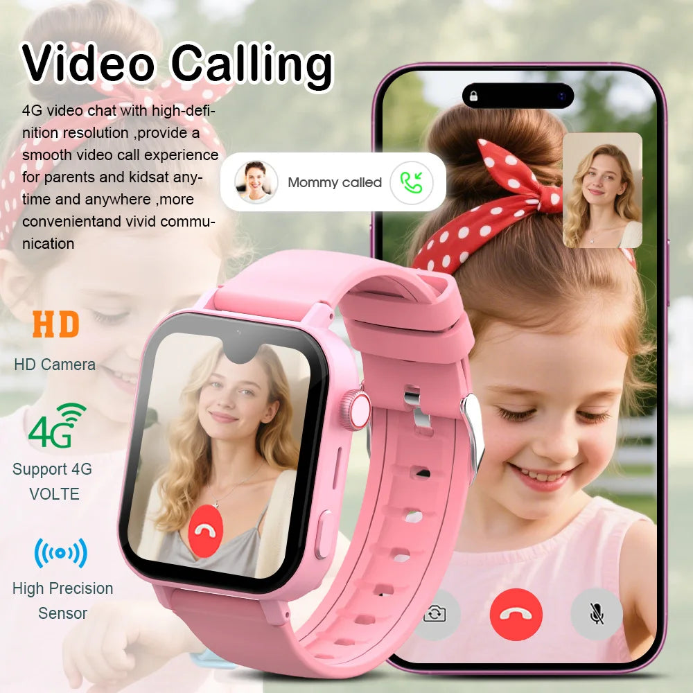 Wonlex KT36 4G Kids Smart Watch GPS WiFi Tracker – SOS Alert Video Call Google Play for Children 2025 - I YAN