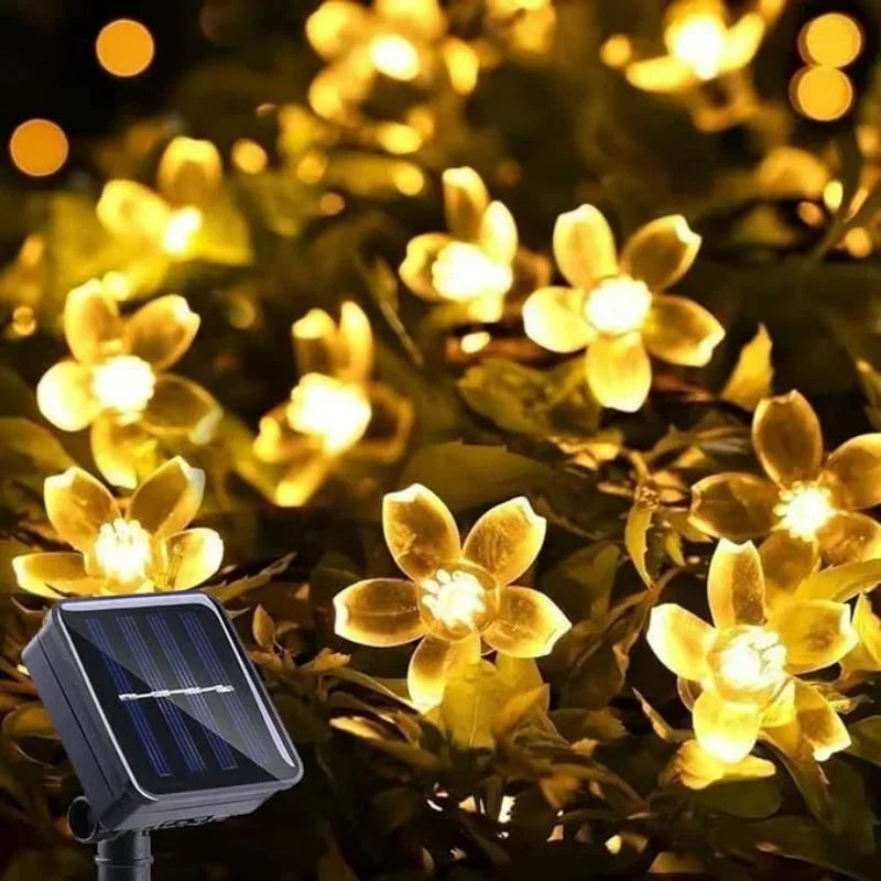 Solar PURPLE/BLUE/WARM/COLOR Cherry Blossom Garden Blossom Lights Garlands String Lights Solar Outdoor Waterproof Christma Deco