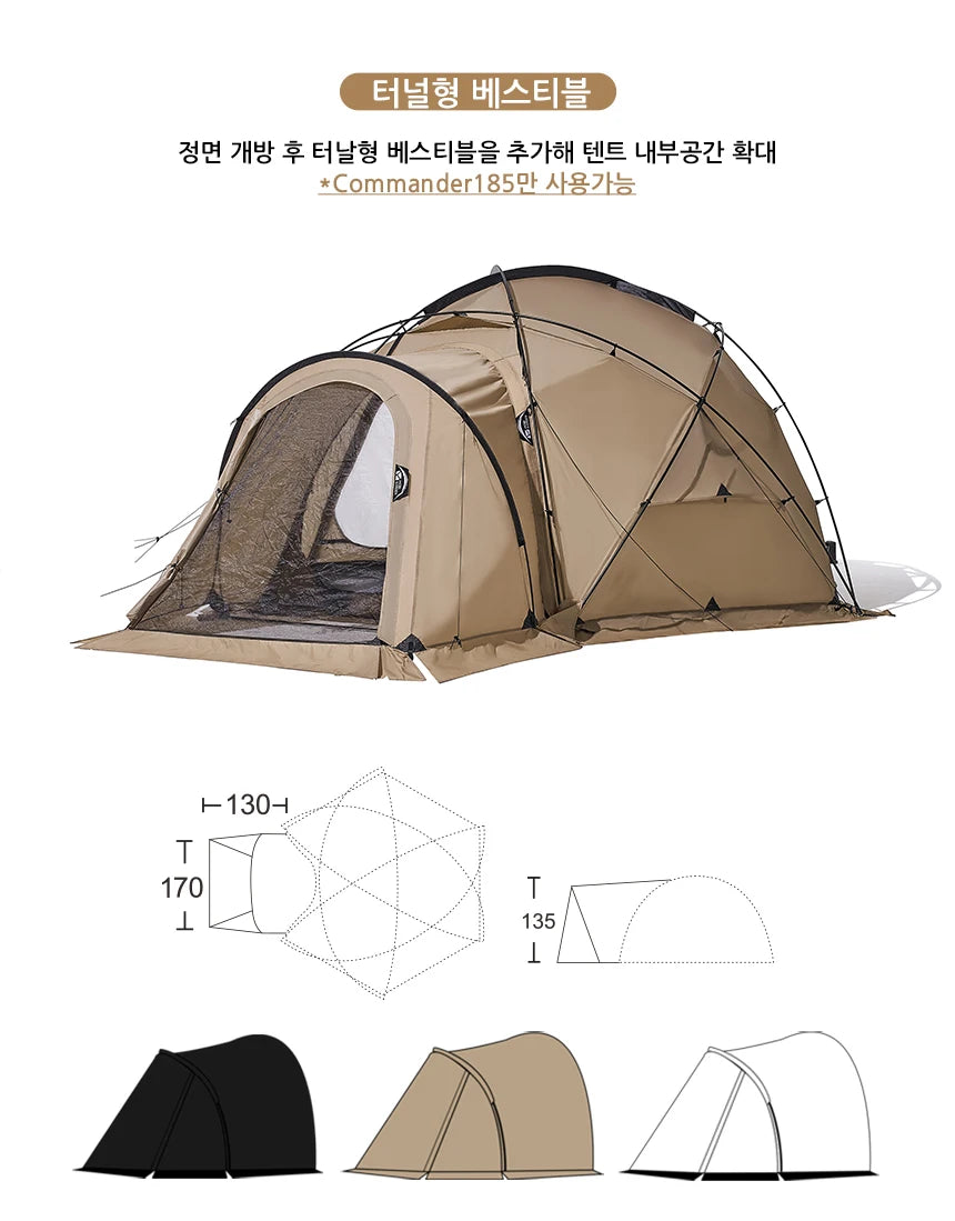 Camping Tent Commander Dome Tent Shelter Waterproof Windproof Ultra-light 70D Nylon 160/185/245CM
