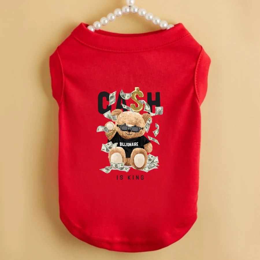 1pc   Cartoon Printed Pet Vest, Suitable for Cats and Dogs To Wear Indoors or Outdoors for Walks