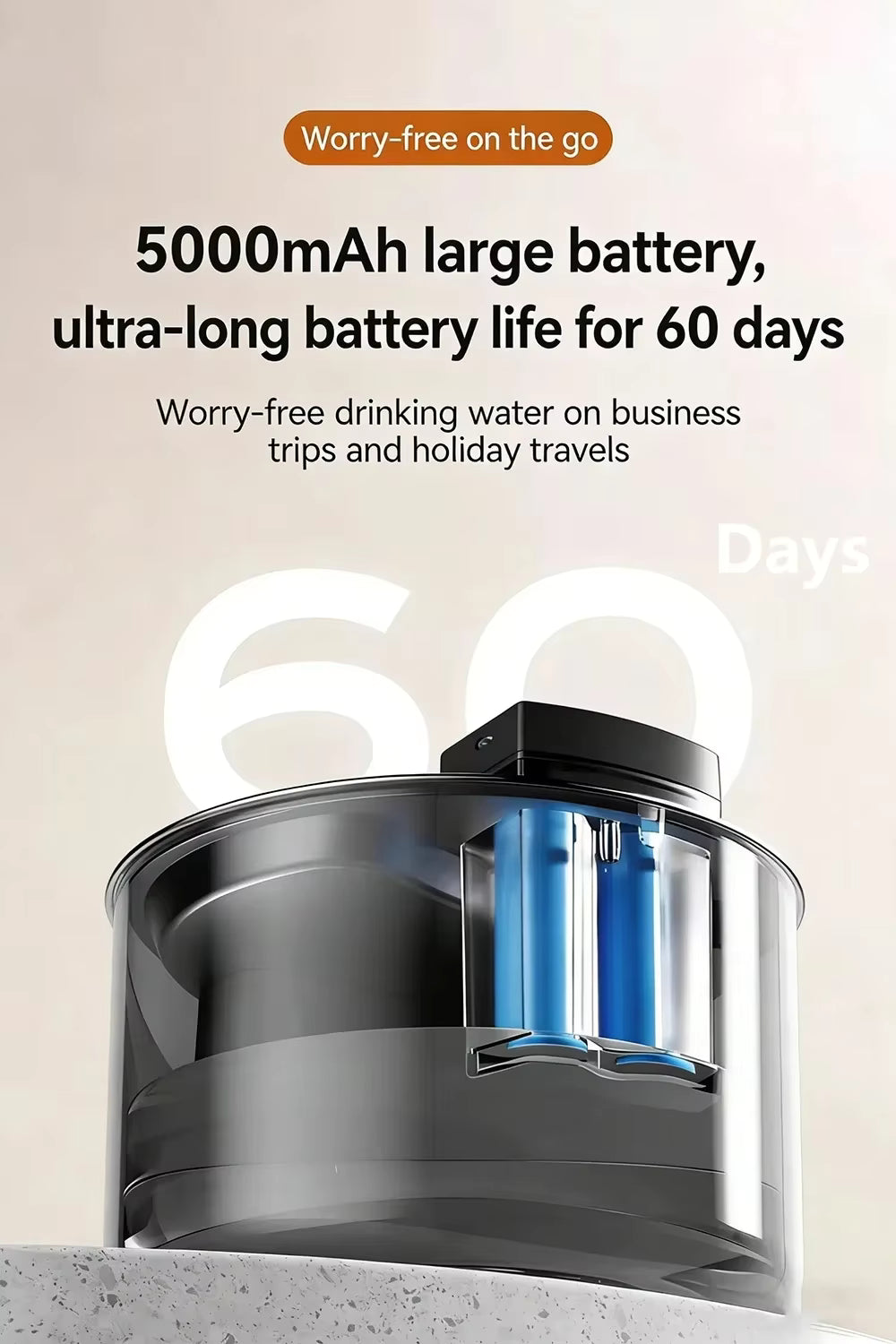 3L Large Capacity | Stainless Steel | Circulating Filter | Ultra-Quiet Sensor Water Drinker | Suitable for Cats and Dogs