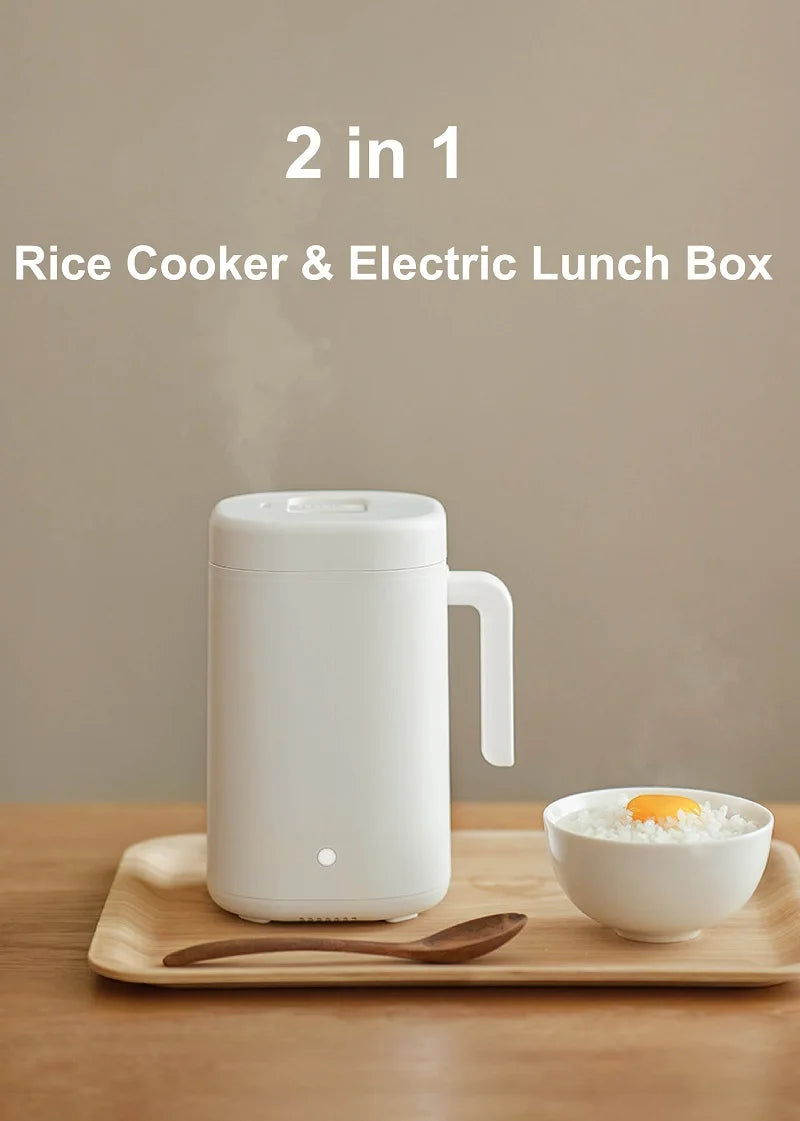 800ml Mini Electric Lunch Box Multi-functional Ceramic Non-stick Fast Rice Cooker Portable Automatic Keep Warm Rice Cooker 220V