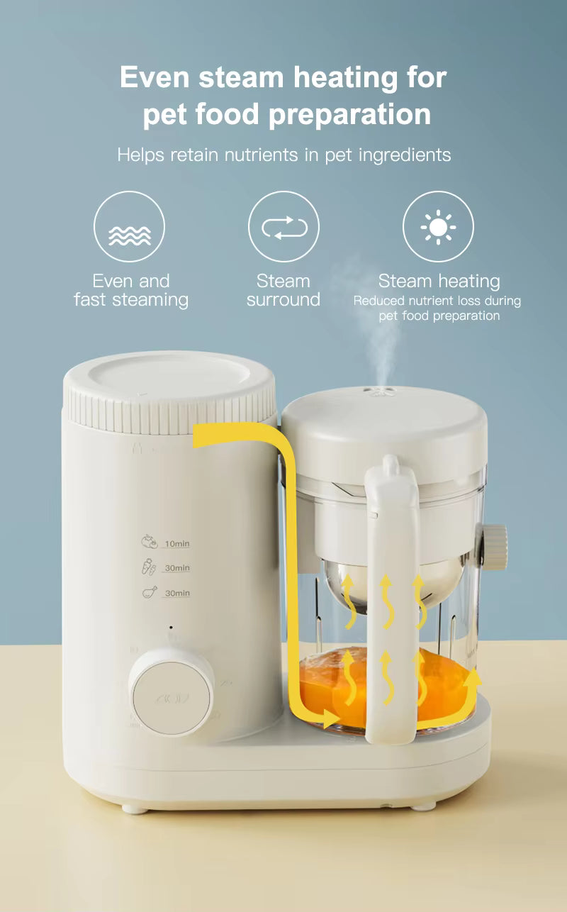 All-in-One Pet Food Steamer & Blender for Dogs and Cats