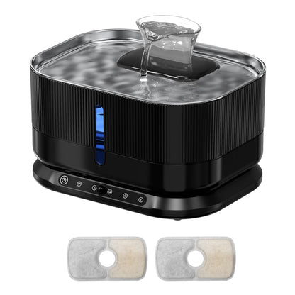 Cordless Cat Water Fountain 3.5L 8000mAh Rechargeable Wireless Pet Water Dispenser Separate Water & Electricity Safe Automatic Circulating Drinking Fountain for Cats Small Dogs