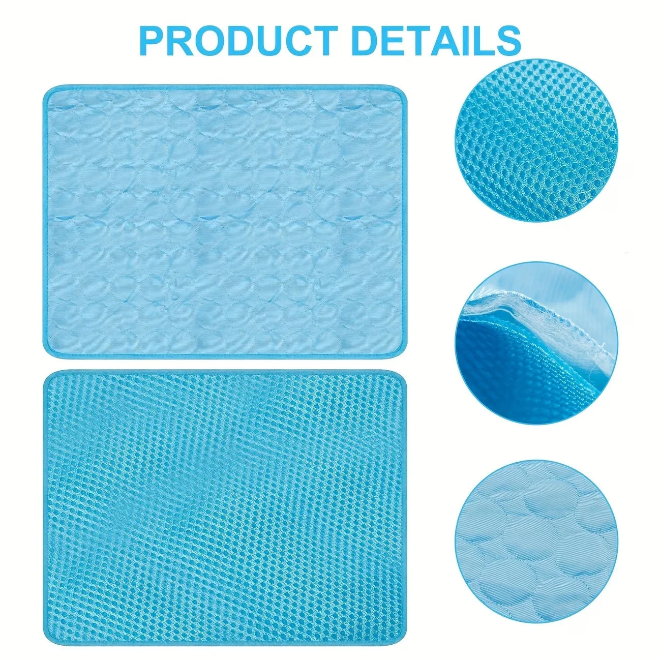 Pet Summer Cooling Mat Water Absorption Portable Cooling Gel Sleeping Pad Universal For Dog Bed Car Crate Outdoor Scratch-resistant Easy Clean