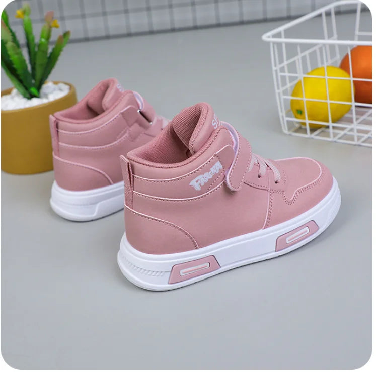 Kpop Demon Hunters High Top Sneakers for Kids Boys Girls Fashion Sport Shoes Anti Slip Casual Footwear Children Leather Sneaker