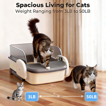Automatic Self-Cleaning Litter Box – App Control, Odor-Free, Multi-Cat XXL