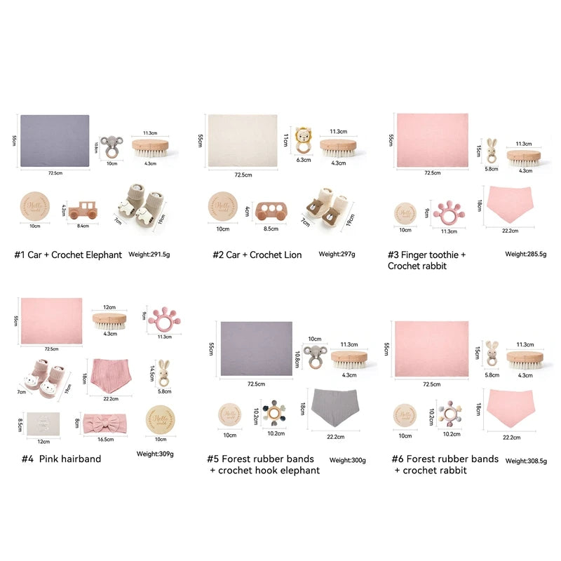 Newborn Baby Gift Box Set – 7-Piece Bath & Keepsake Collection - I YAN