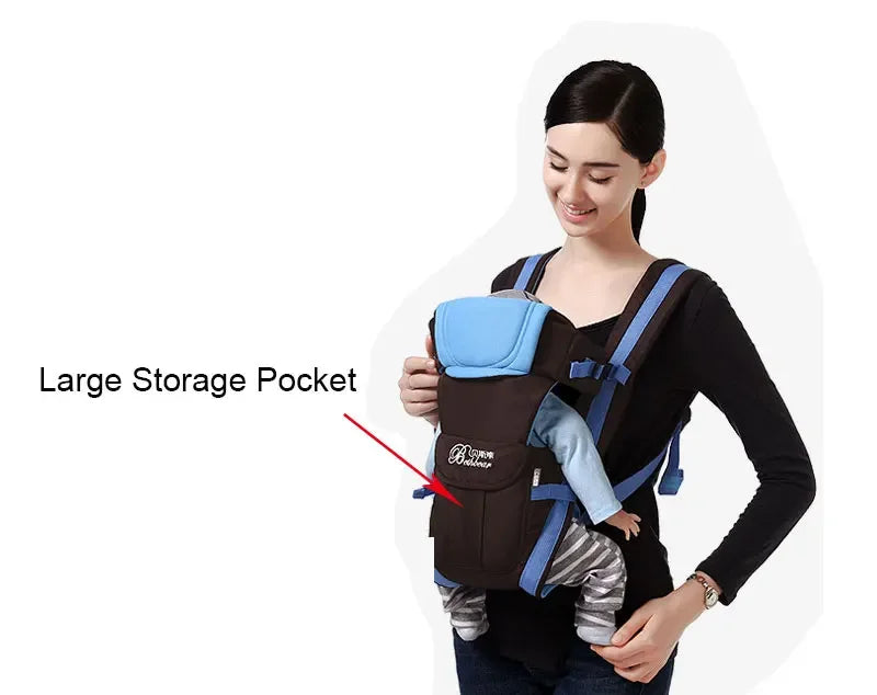 Baby Sling Carrier 4-in-1 Ergonomic Backpack – Easily Adjustable Carrier for Newborn to Toddler - I YAN