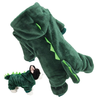 2026 Dinosaur Cat Clothes Dog Pet Dinosaur Cosplay Hoodies Soft Halloween Dog Costume Pet Clothes For Small Medium Dog Cat Puppy