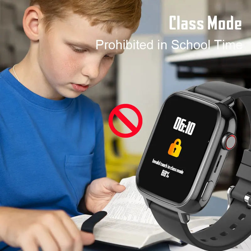 I YAN Wonlex KT34 kids' smart watch with GPS tracker, 4G WiFi, video call, and WhatsApp features, shown with colorful display and strap.