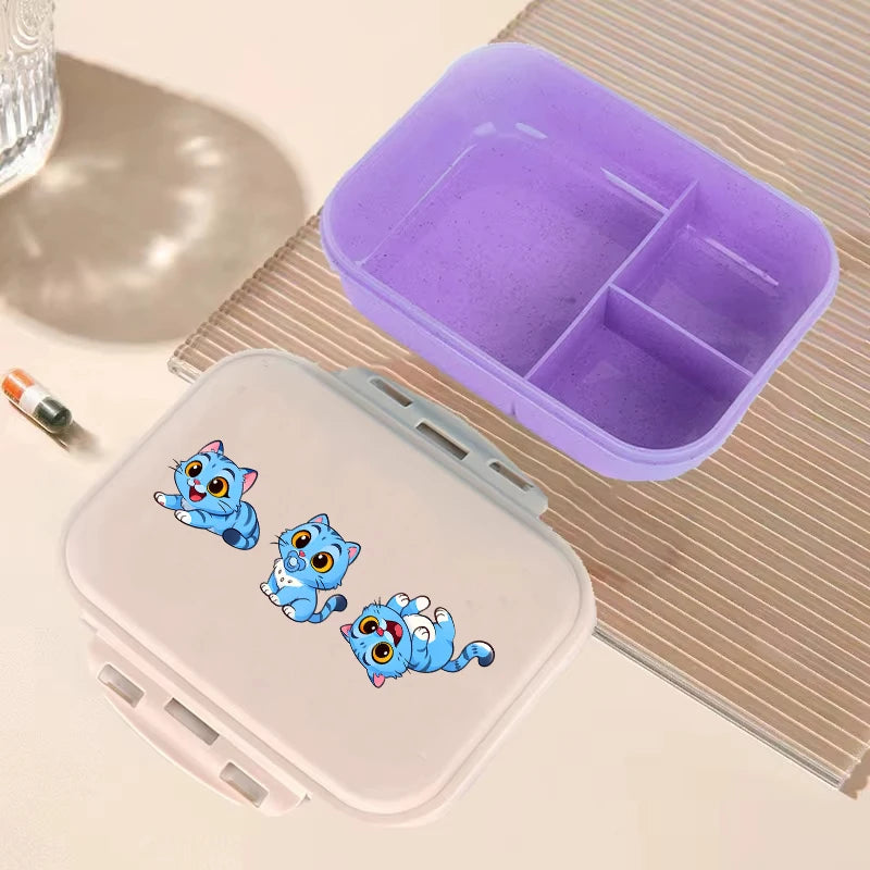 I YAN Demon Hunters anime lunch box with large capacity, kid-friendly food storage container for school and picnics.