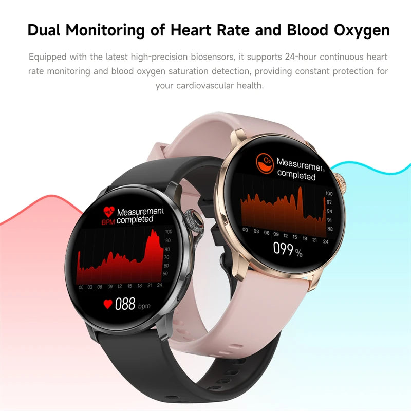 2026New Lady women Fashion Smart Watch Bluetooth Call Blood oxygen Health GPS Sport Outdoor Smartwatch for Women AMOLED Screen