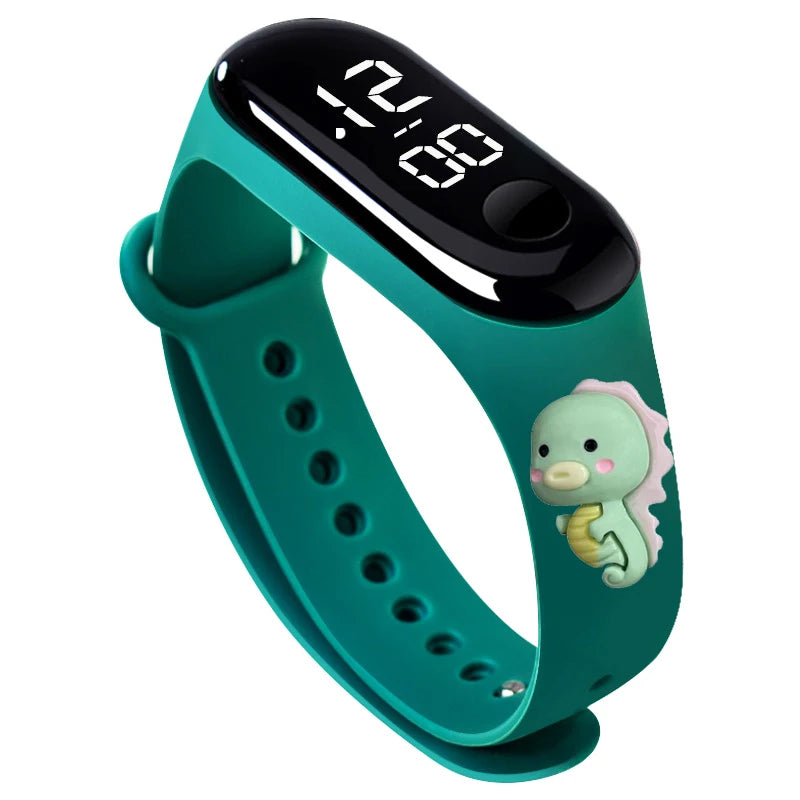 Waterproof Children's Smart Watch Cartoon LED Digital – Fun Electronics Wristwatch Birthday Gift for Kids Age 2-15 - I YAN