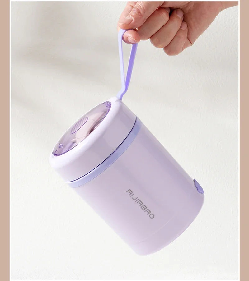 600ML Portable USB Electric Heating Lunch Box Stainless Steel Food Warmer for Picnic Milk Drink 5V 12V 24V Food Heater