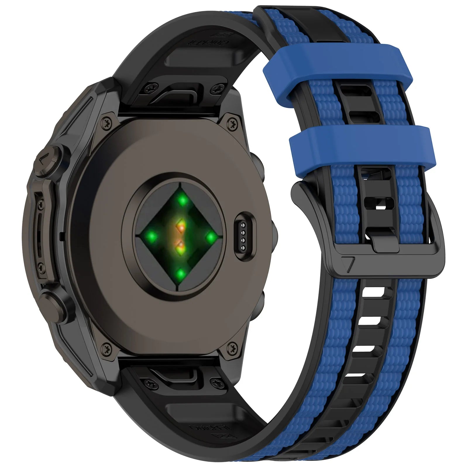 26mm Silicone Watch Band for Garmin Fenix 8 Pro MicroLED 51mm / quatix 8 51mm / Venu X1 Dual Color Quick Release Replacement Str