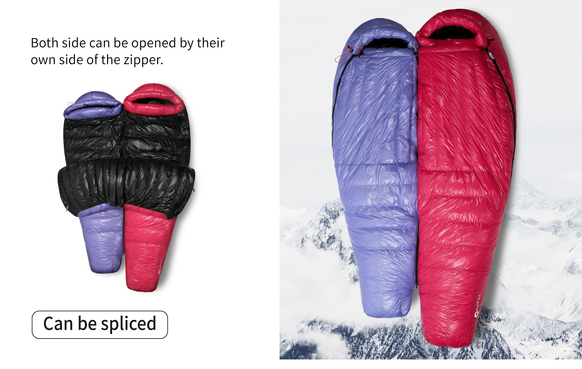 AEGISMAX ULTRA FUTURE 10D 800FP Ultra Dry Down Sleeping Bag -18 Degree Thicken Winter Ultralight Sleeping Bag for Camping