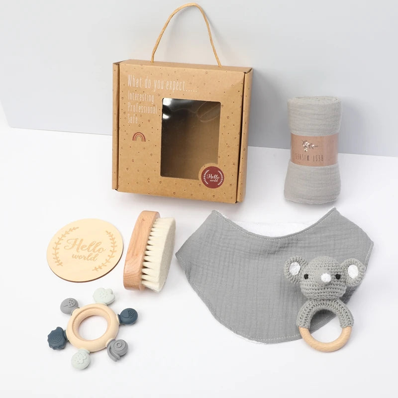 Newborn Baby Gift Box Set – 7-Piece Bath & Keepsake Collection - I YAN