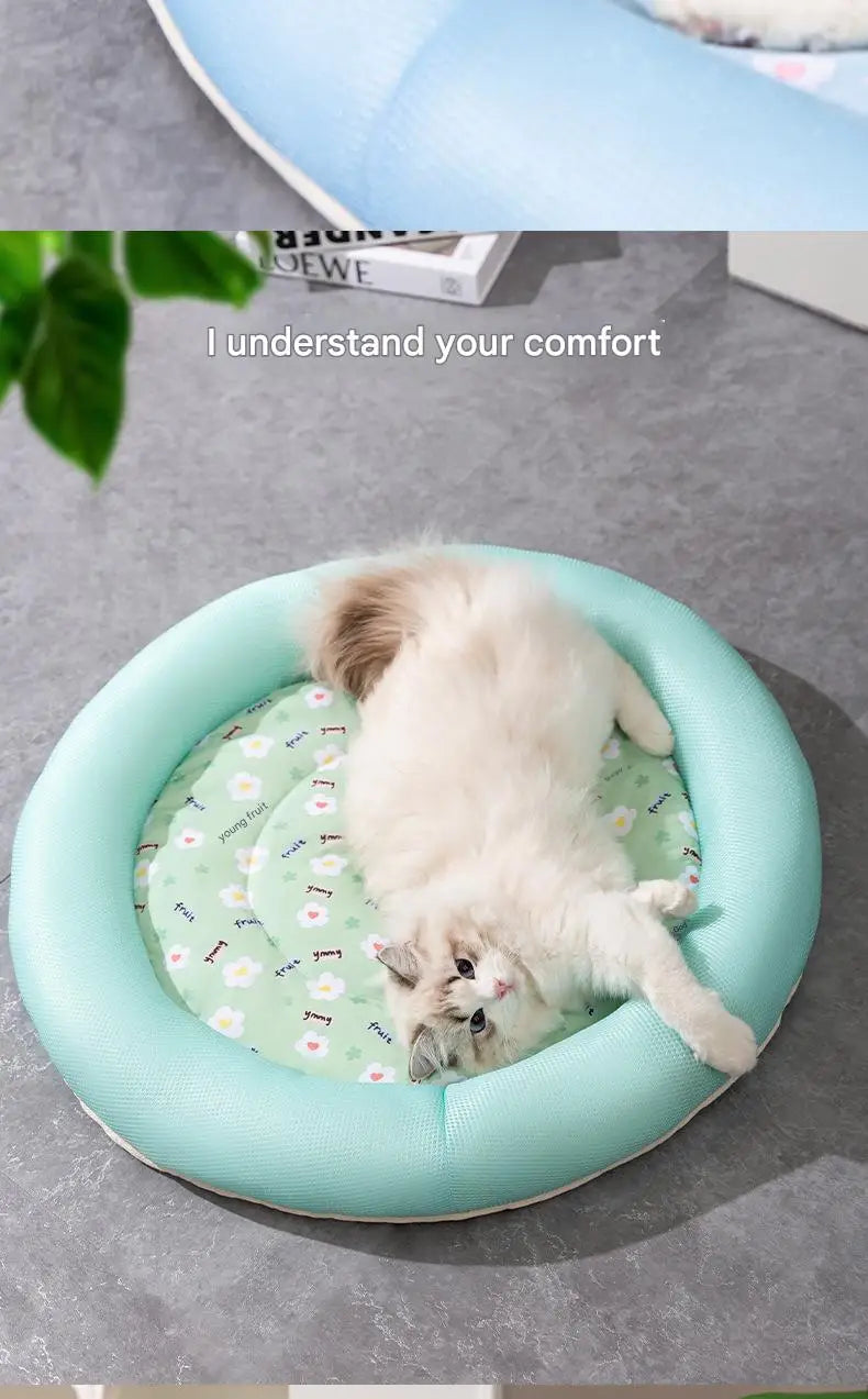 Summer Cooling Pet Bed Breathable Sleeping Mat Soft Cat Bed Pet Bed Sofa Cat Nest For Small Dog Cats Kitten Puppy Beds Cushion