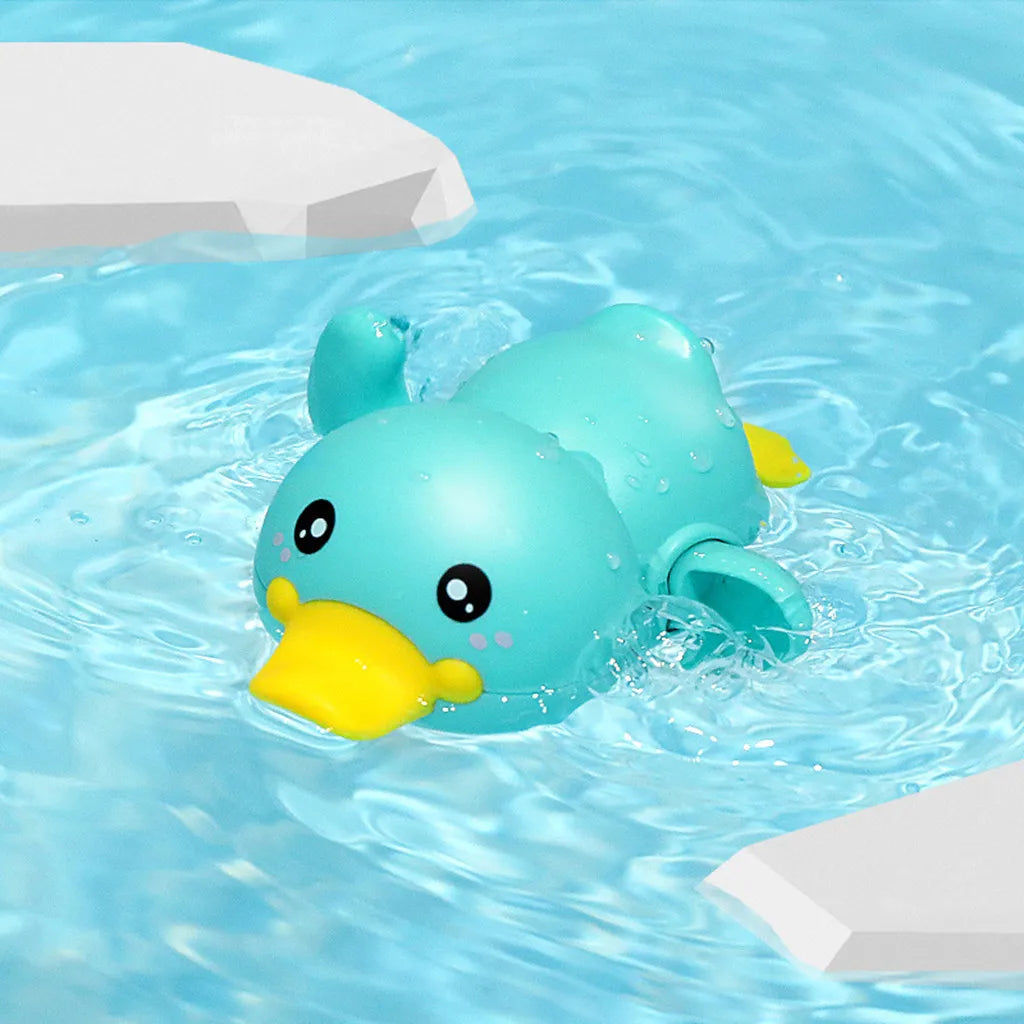 Cute duck and penguin baby bath toys by I YAN, water spray sprinkler for kids, colorful bath time water fun.