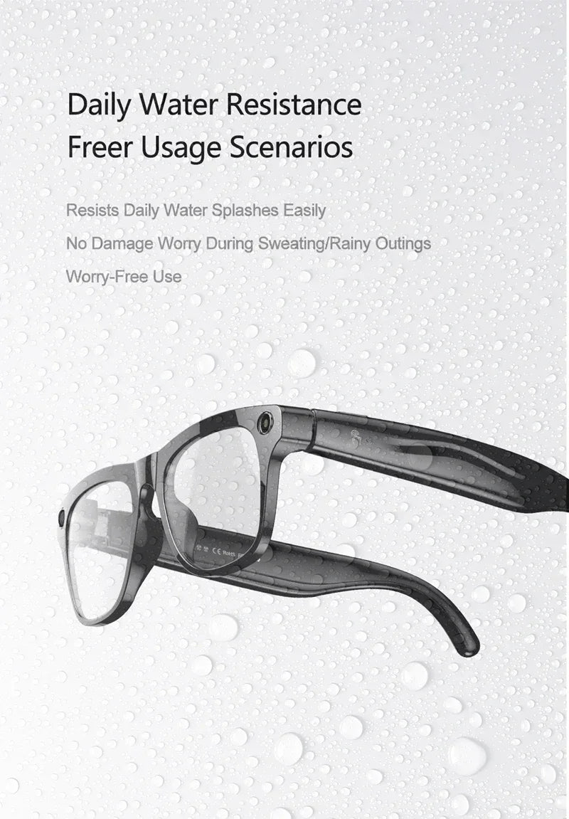 Lenovo 8K 4K AI HD Shooting Smart Glasses Multifunctional Camera Bluetooth Call Music VoicePlayer Translate Photochromic Glasses