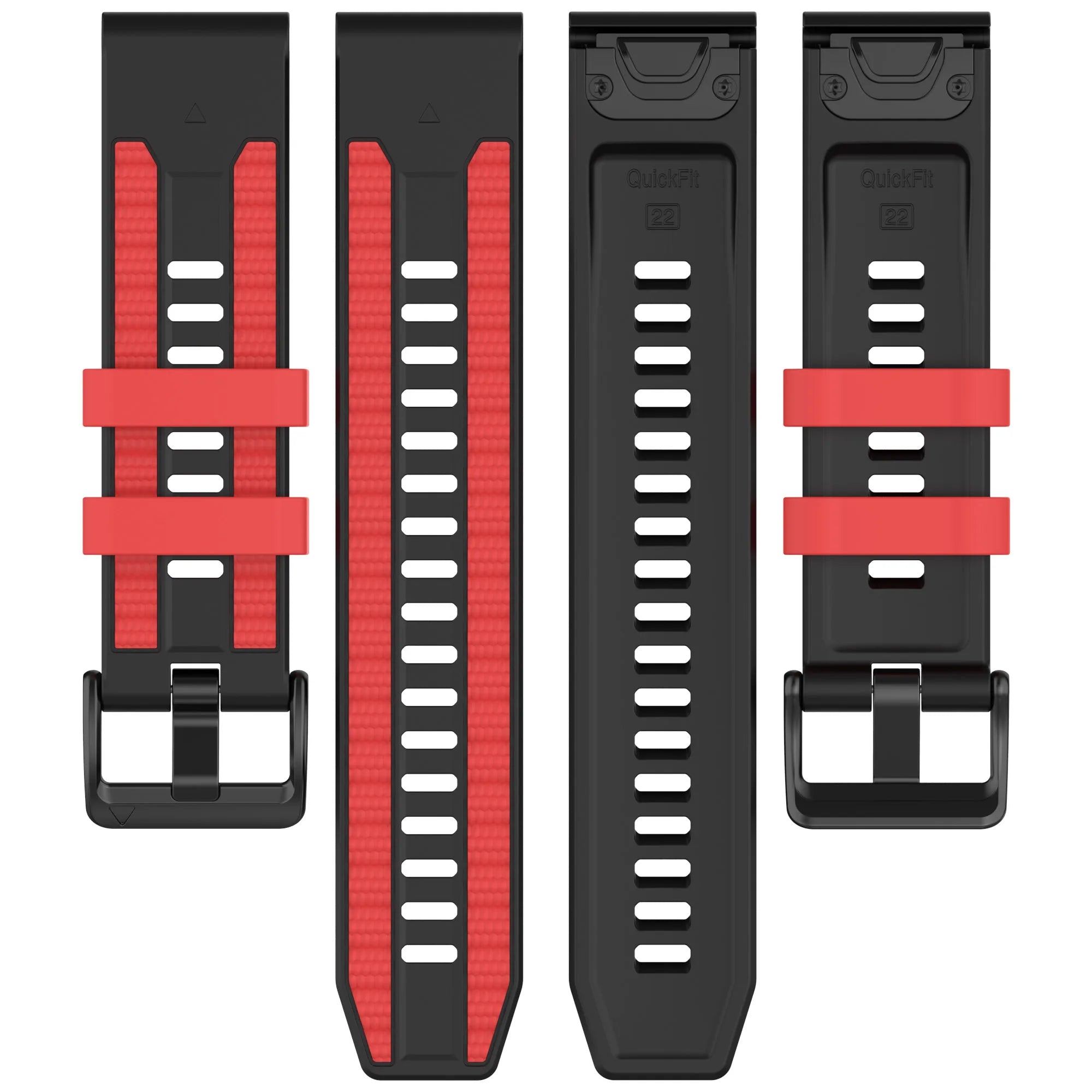 26mm Silicone Watch Band for Garmin Fenix 8 Pro MicroLED 51mm / quatix 8 51mm / Venu X1 Dual Color Quick Release Replacement Str
