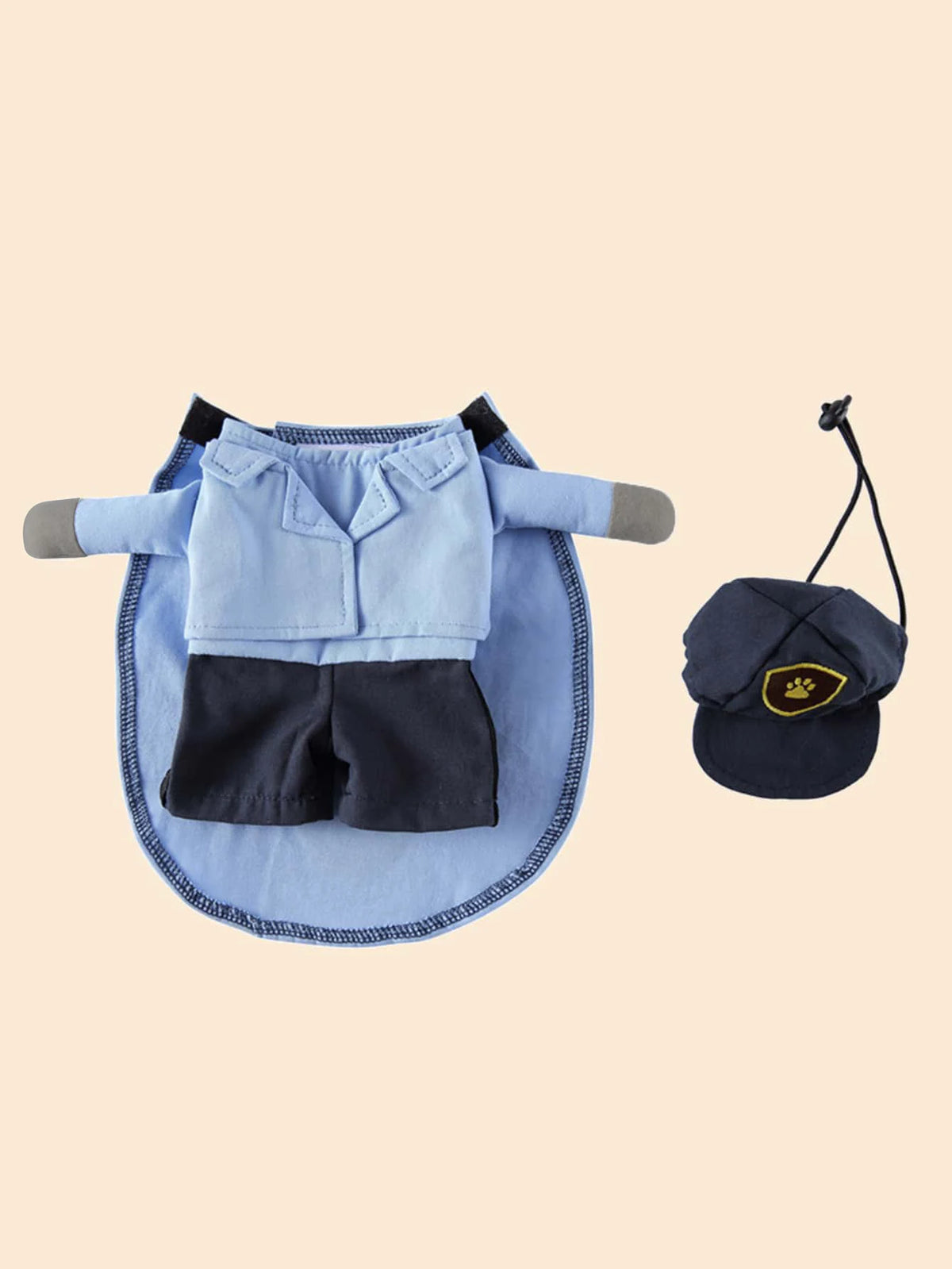 Cute small dog wearing I YAN seasonal transformation costume, fashionable universal dog clothing for pets.