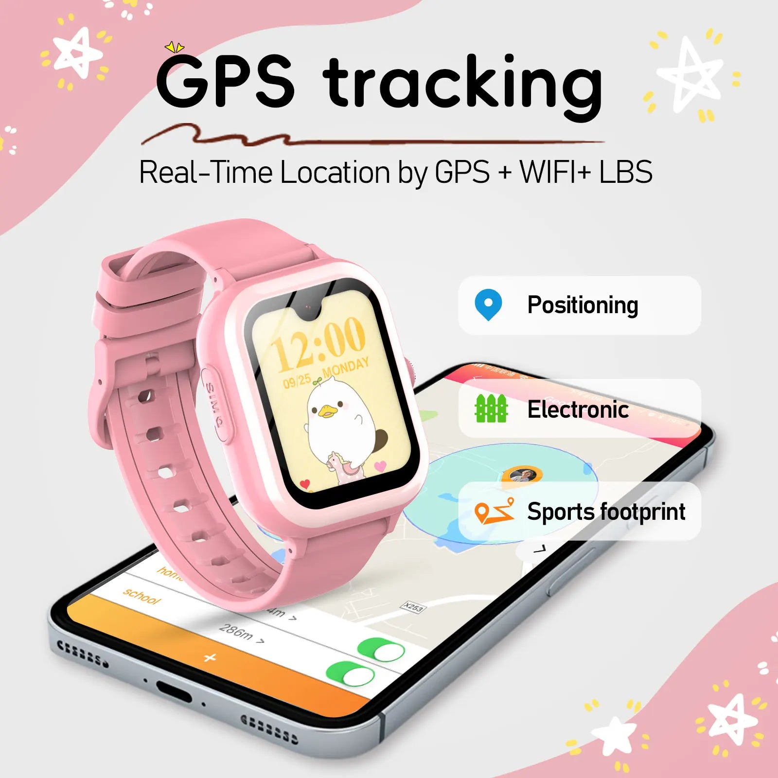 Wonlex KT31 Smart Watch for Children 4G SOS WIFI GPS Tracker AMOLED HD screen Video Call 900mAh Battery Kids SmartWatch Whatsapp